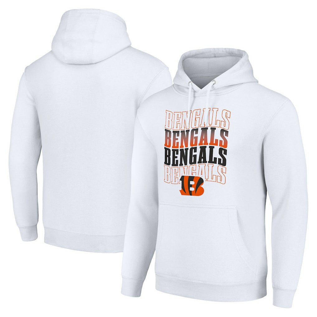 Cincinnati Bengals Starter Four Team Name Logo Fleece Pullover Hoodie | NFL Online