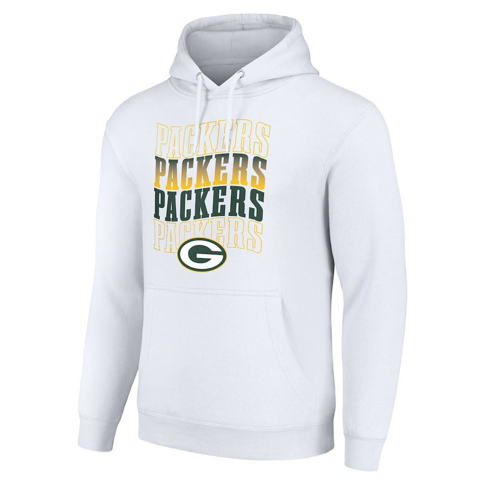 Green Bay Packers Starter Four Team Name Logo Fleece Pullover Hoodie | NFL Hot