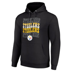 Pittsburgh Steelers Starter Four Team Name Logo Fleece Pullover Hoodie | NFL Hot