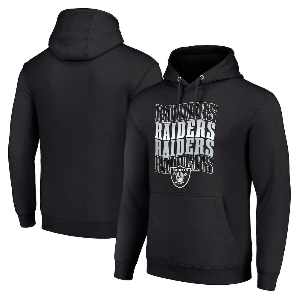 Las Vegas Raiders Starter Four Team Name Logo Fleece Pullover Hoodie | NFL Hot