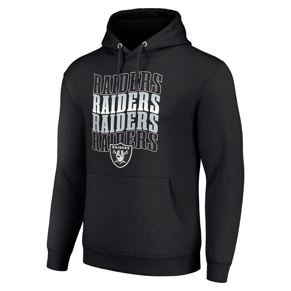 Las Vegas Raiders Starter Four Team Name Logo Fleece Pullover Hoodie | NFL Hot