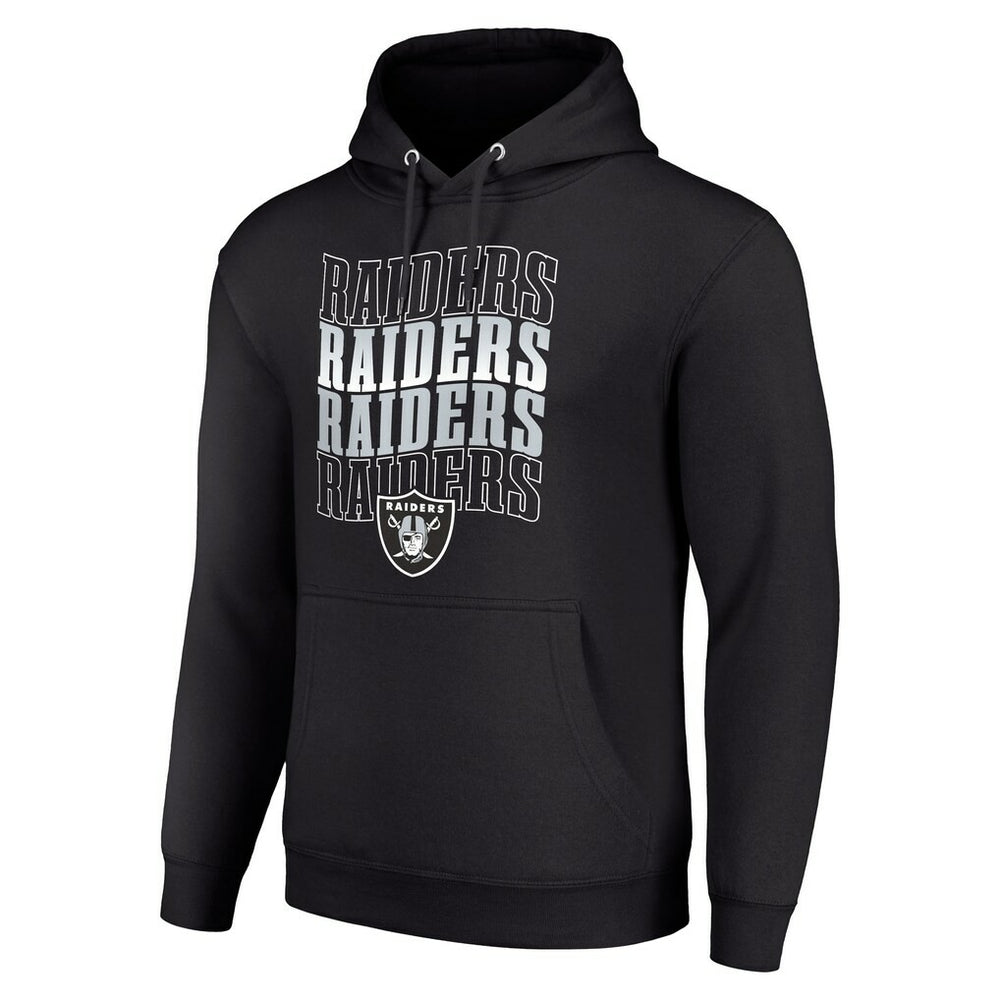 Las Vegas Raiders Starter Four Team Name Logo Fleece Pullover Hoodie | NFL Hot