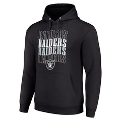Las Vegas Raiders Starter Four Team Name Logo Fleece Pullover Hoodie | NFL Hot