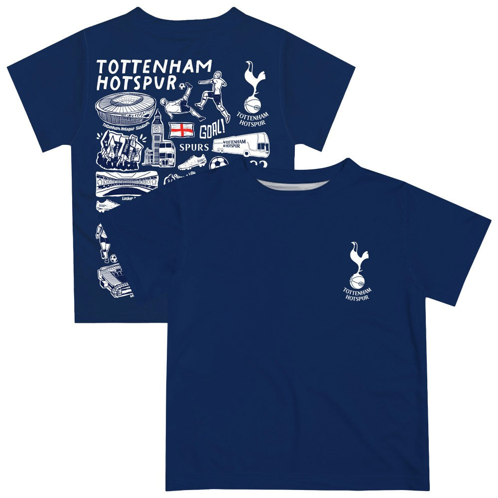 Tottenham Hotspur Vive La Fete Youth Impressions Artwork T-Shirt