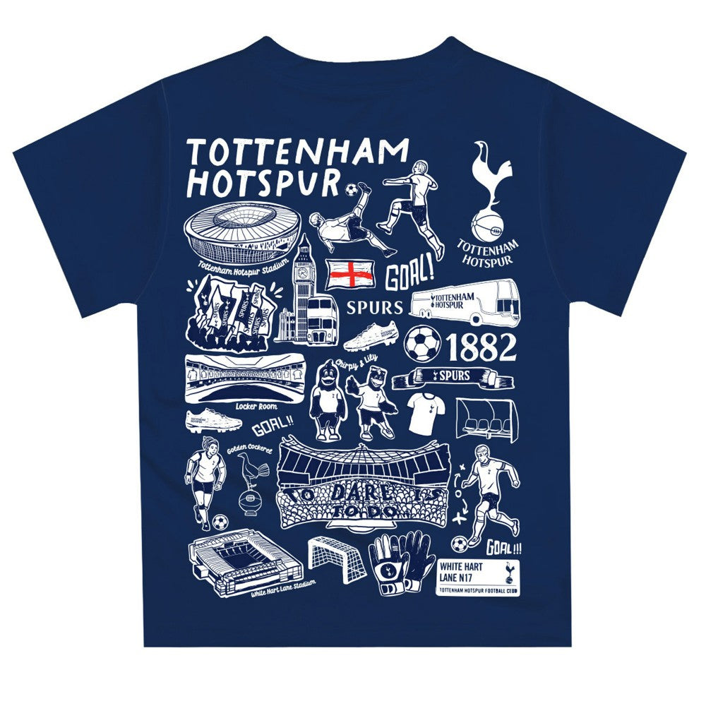 Tottenham Hotspur Vive La Fete Youth Impressions Artwork T-Shirt