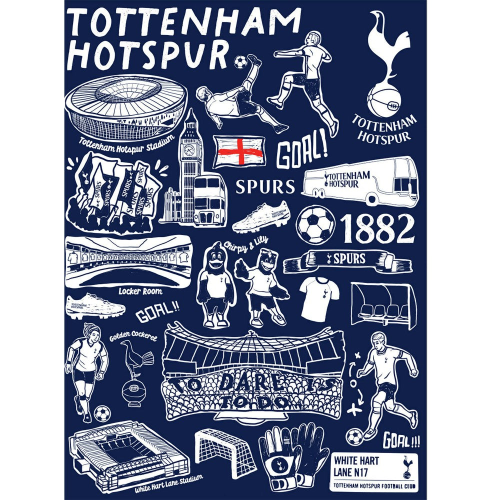 Tottenham Hotspur Vive La Fete Youth Impressions Artwork T-Shirt