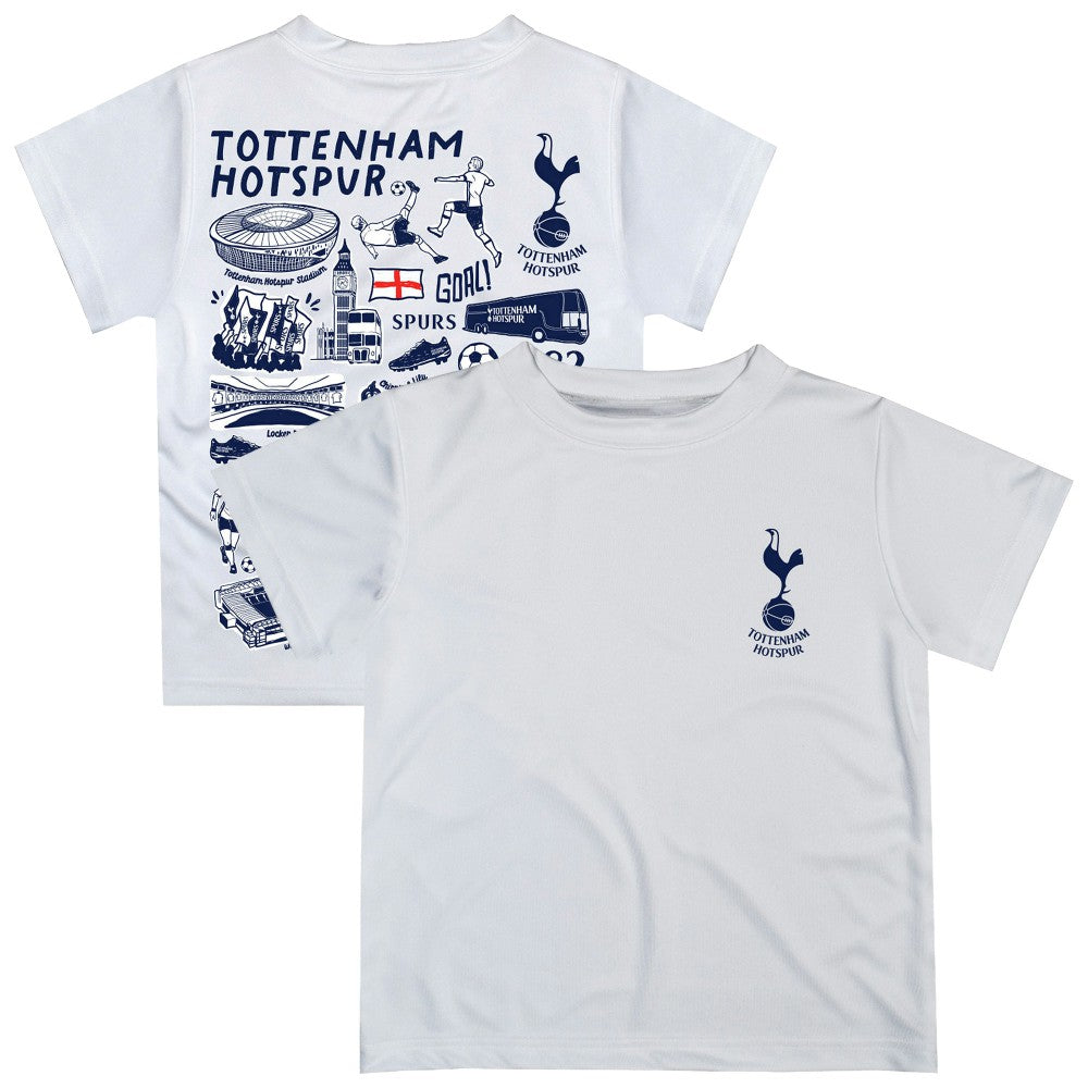Tottenham Hotspur Vive La Fete Youth Impressions Artwork T-Shirt