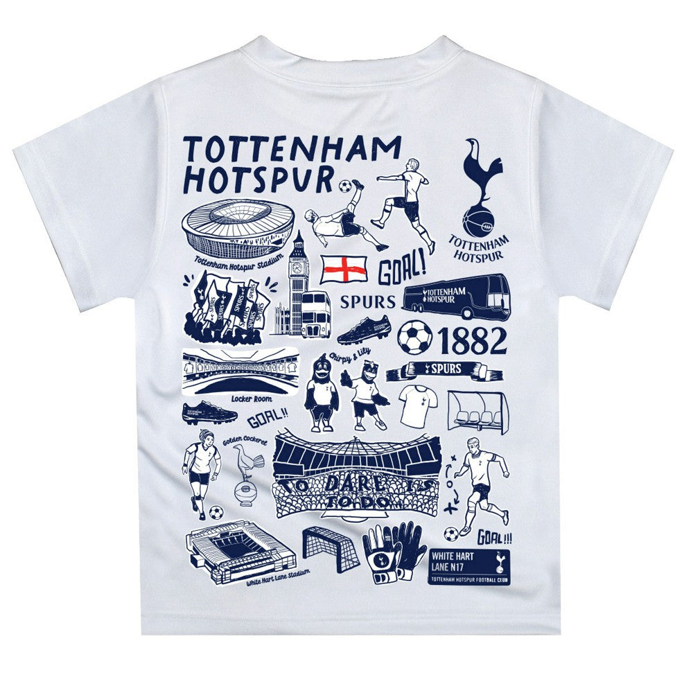 Tottenham Hotspur Vive La Fete Youth Impressions Artwork T-Shirt