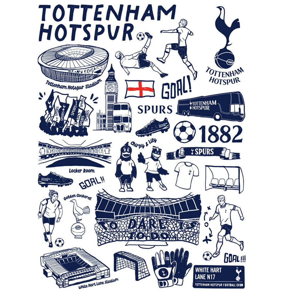 Tottenham Hotspur Vive La Fete Youth Impressions Artwork T-Shirt