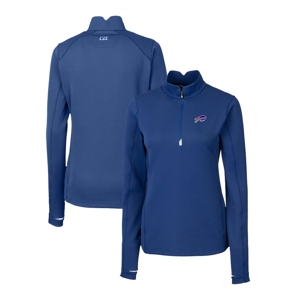 Buffalo Bills Cutter & Buck Women's Traverse Stretch Quarter-Zip Pullover Top | NFL Discount