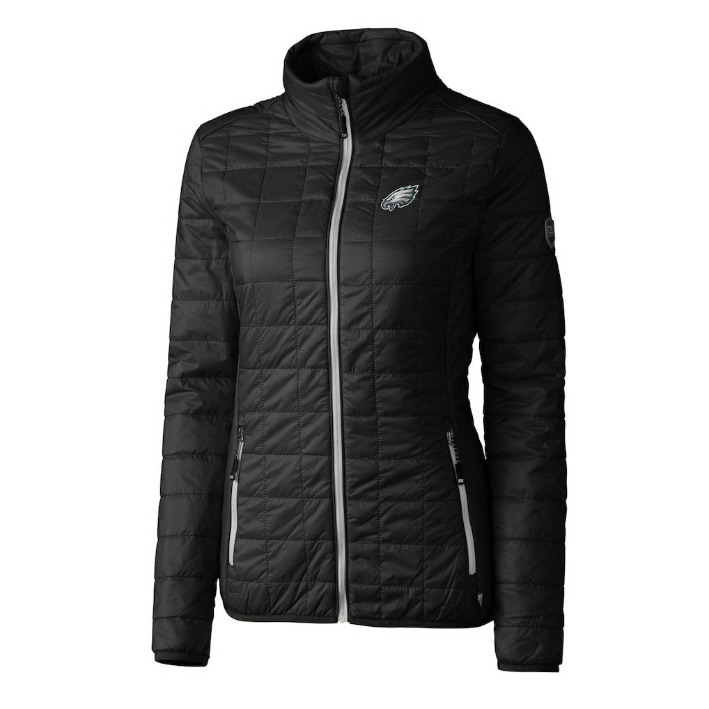 Philadelphia Eagles Cutter & Buck Women's Rainier PrimaLoft Eco Insulated Full-Zip Puffer Jacket | NFL Sale