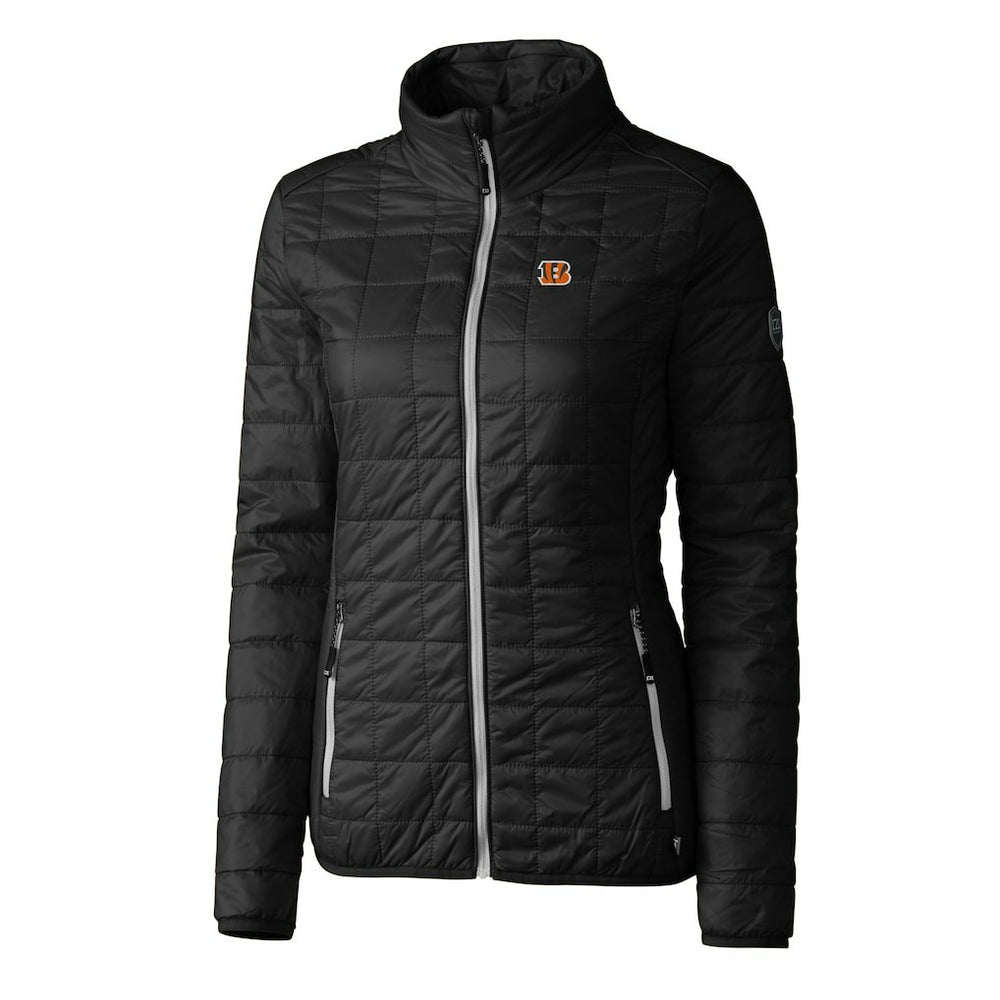 Cincinnati Bengals Cutter & Buck Women's Rainier PrimaLoft Eco Insulated Full-Zip Puffer Jacket | NFL New