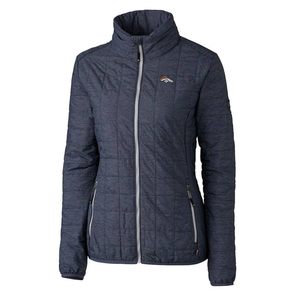 Denver Broncos Cutter & Buck Women's Rainier PrimaLoft Eco Insulated Full-Zip Puffer Jacket | NFL Hot
