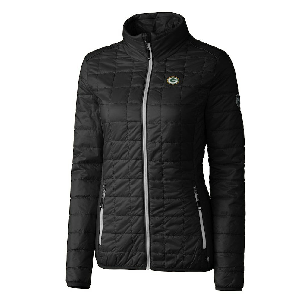 Green Bay Packers Cutter & Buck Women's Rainier PrimaLoft Eco Insulated Full-Zip Puffer Jacket | NFL Hot