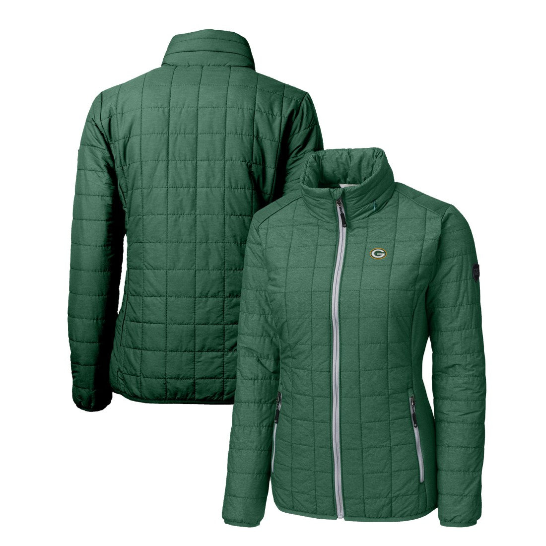 Green Bay Packers Cutter & Buck Women's Rainier PrimaLoft Eco Insulated Full-Zip Puffer Jacket | NFL On sale