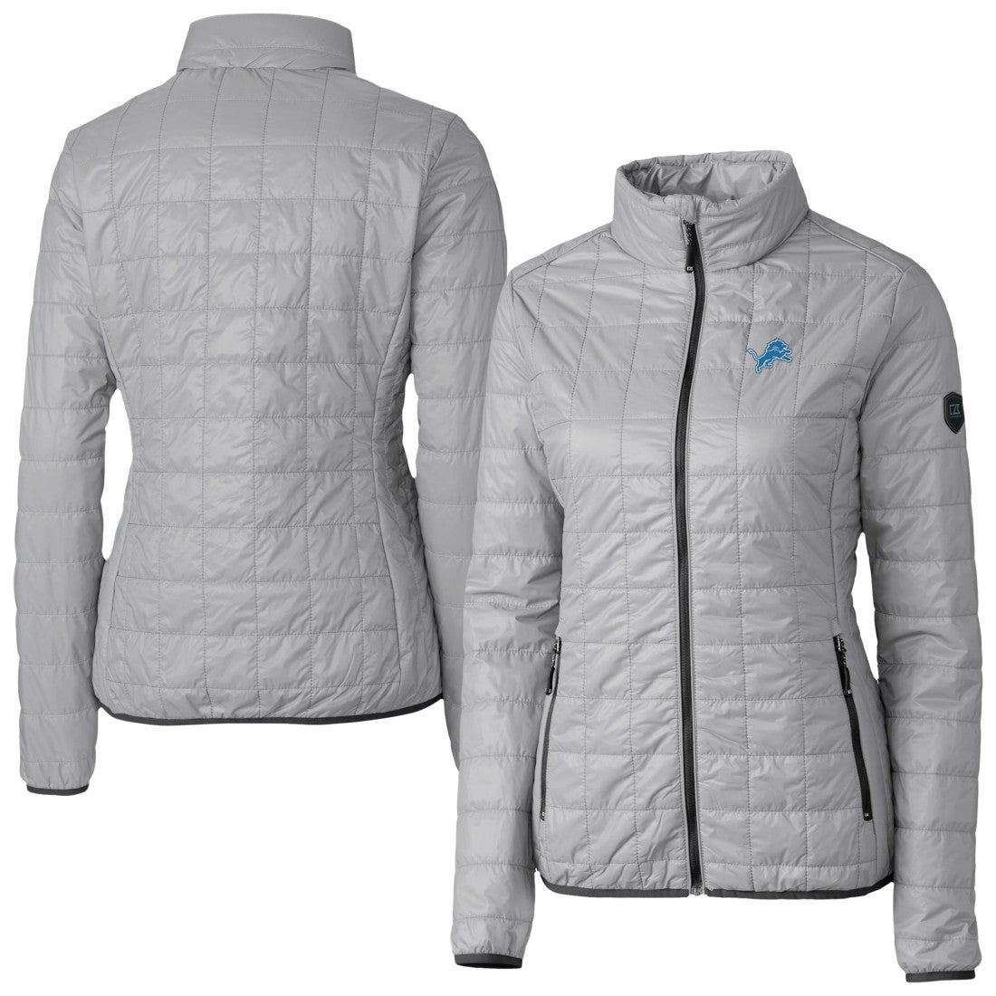 Detroit Lions Cutter & Buck Women's Rainier PrimaLoft Eco Insulated Full-Zip Puffer Jacket | NFL On sale