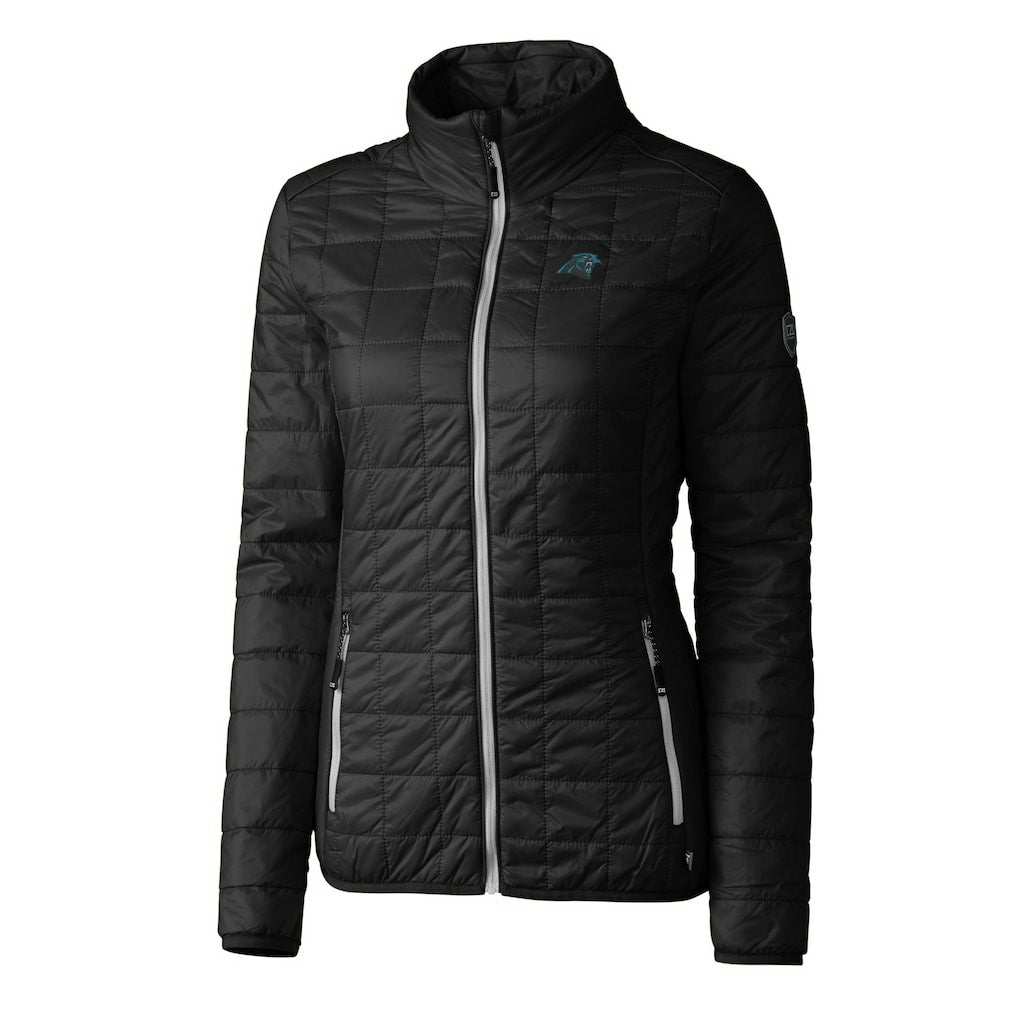 Carolina Panthers Cutter & Buck Women's Rainier PrimaLoft Eco Insulated Full-Zip Puffer Jacket | NFL Hot