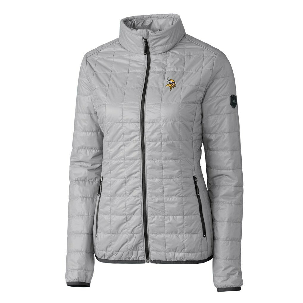 Minnesota Vikings Cutter & Buck Women's Rainier PrimaLoft Eco Insulated Full-Zip Puffer Jacket | NFL Online