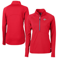 Kansas City Chiefs Cutter & Buck Women's Adapt Eco Knit Stretch Recycled Half-Zip Pullover Top | NFL Sale