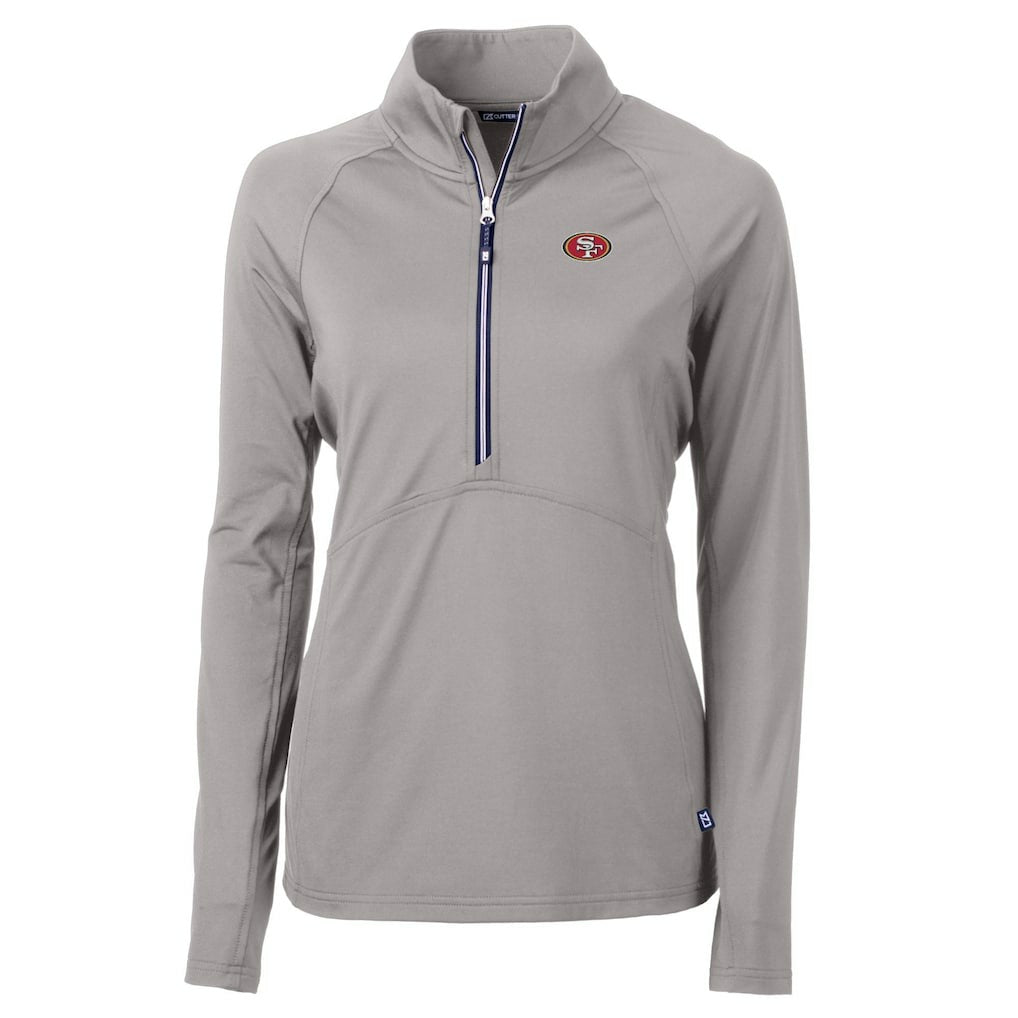 San Francisco 49ers Cutter & Buck Women's Adapt Eco Knit Stretch Recycled Half-Zip Pullover Top | NFL Sale