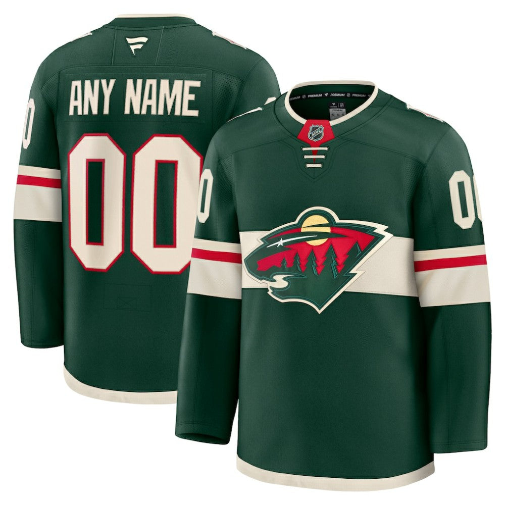 Minnesota Wild Fanatics Home Premium Custom Jersey -  NHL Jerseys