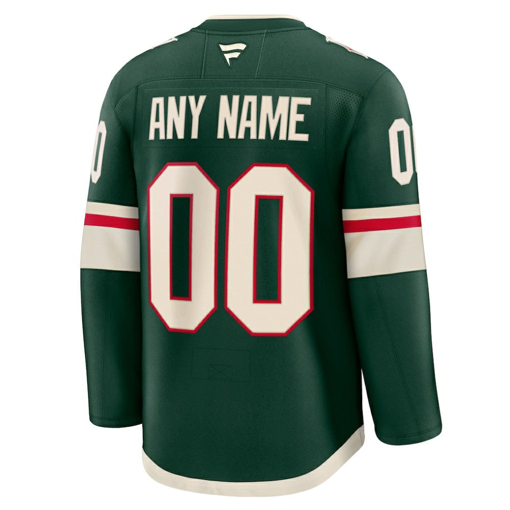 Minnesota Wild Fanatics Home Premium Custom Jersey -  NHL Jerseys