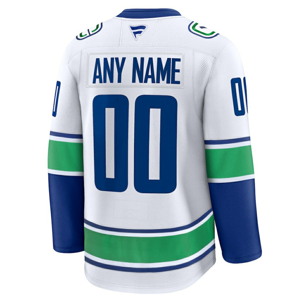 Vancouver Canucks Fanatics Away Premium Custom Jersey -  NHL Jerseys
