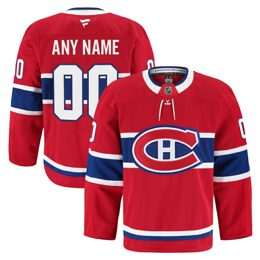 Montreal Canadiens Fanatics Home Authentic Pro Custom Jersey -  NHL Jerseys
