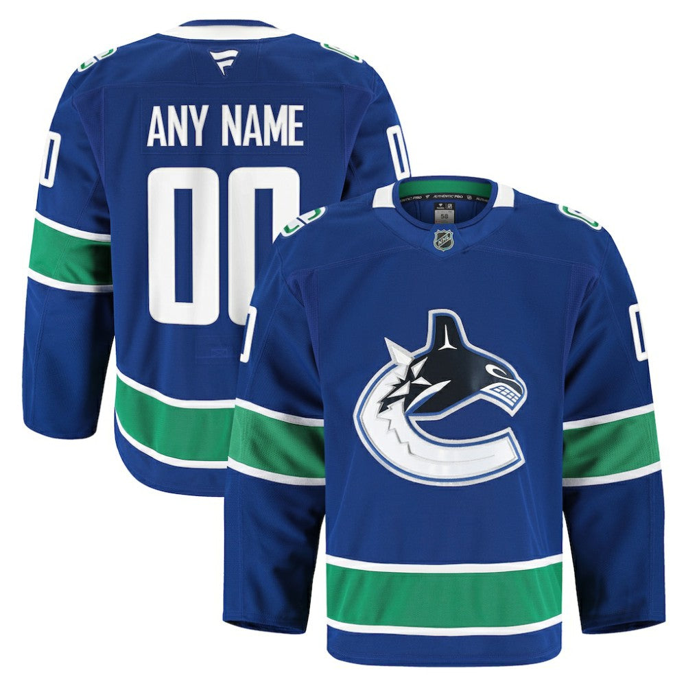 Vancouver Canucks Fanatics Home Authentic Pro Custom Jersey -  NHL Jerseys