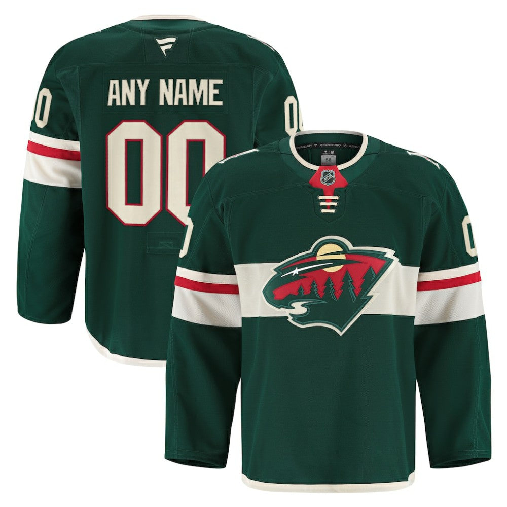 Minnesota Wild Fanatics Home Authentic Pro Custom Jersey -  NHL Jerseys