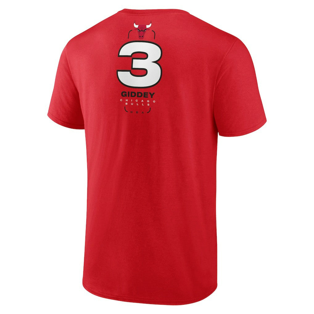Josh Giddey Chicago Bulls Behind The Back Name & Number T-Shirt - Red outlet | NBA