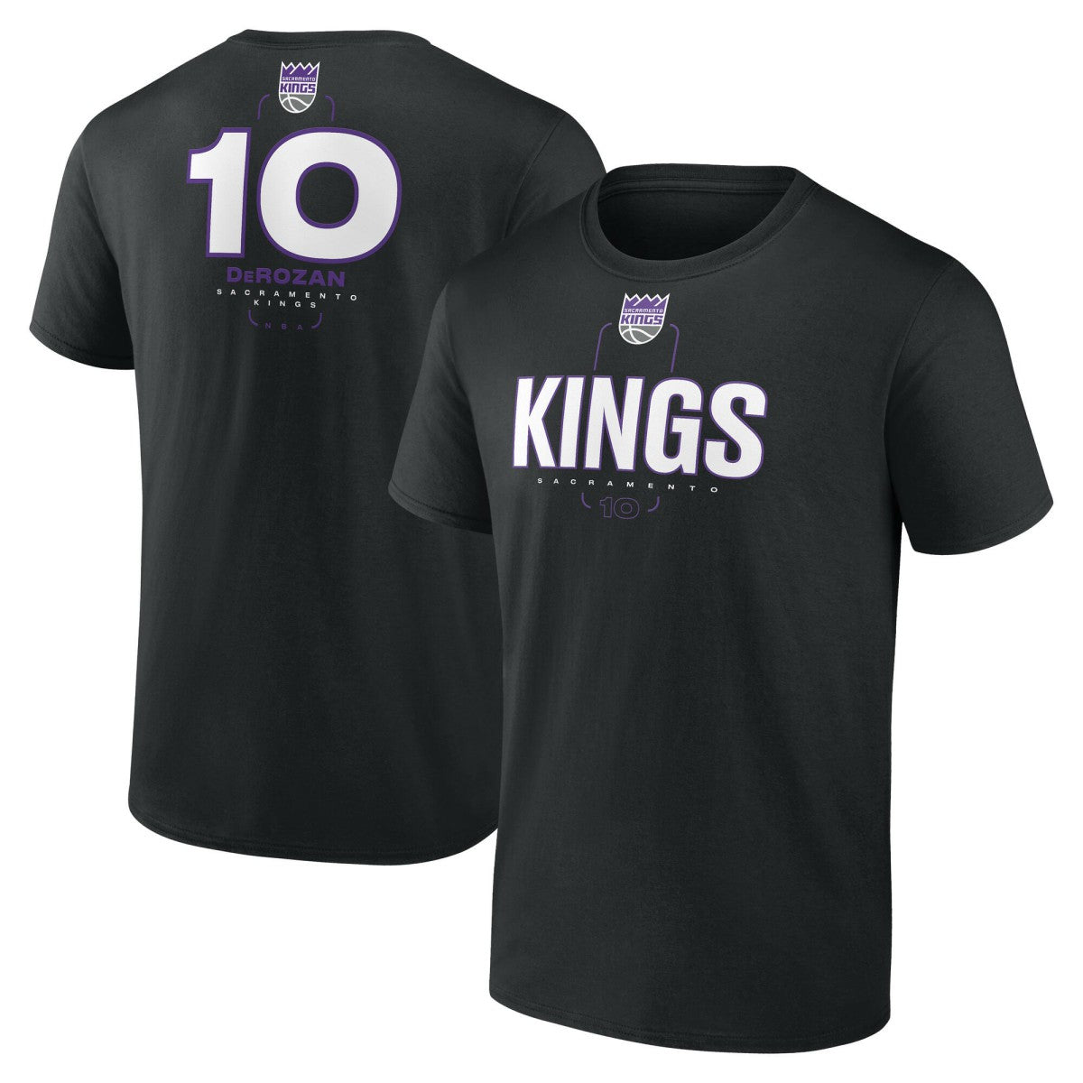 DeMar DeRozan Sacramento Kings Behind The Back Name & Number T-Shirt - Black cheap | NBA