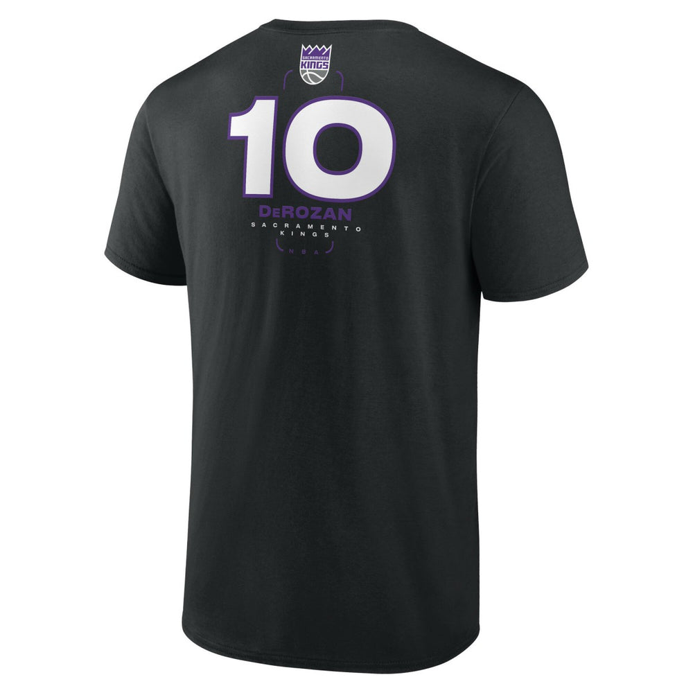 DeMar DeRozan Sacramento Kings Behind The Back Name & Number T-Shirt - Black cheap | NBA