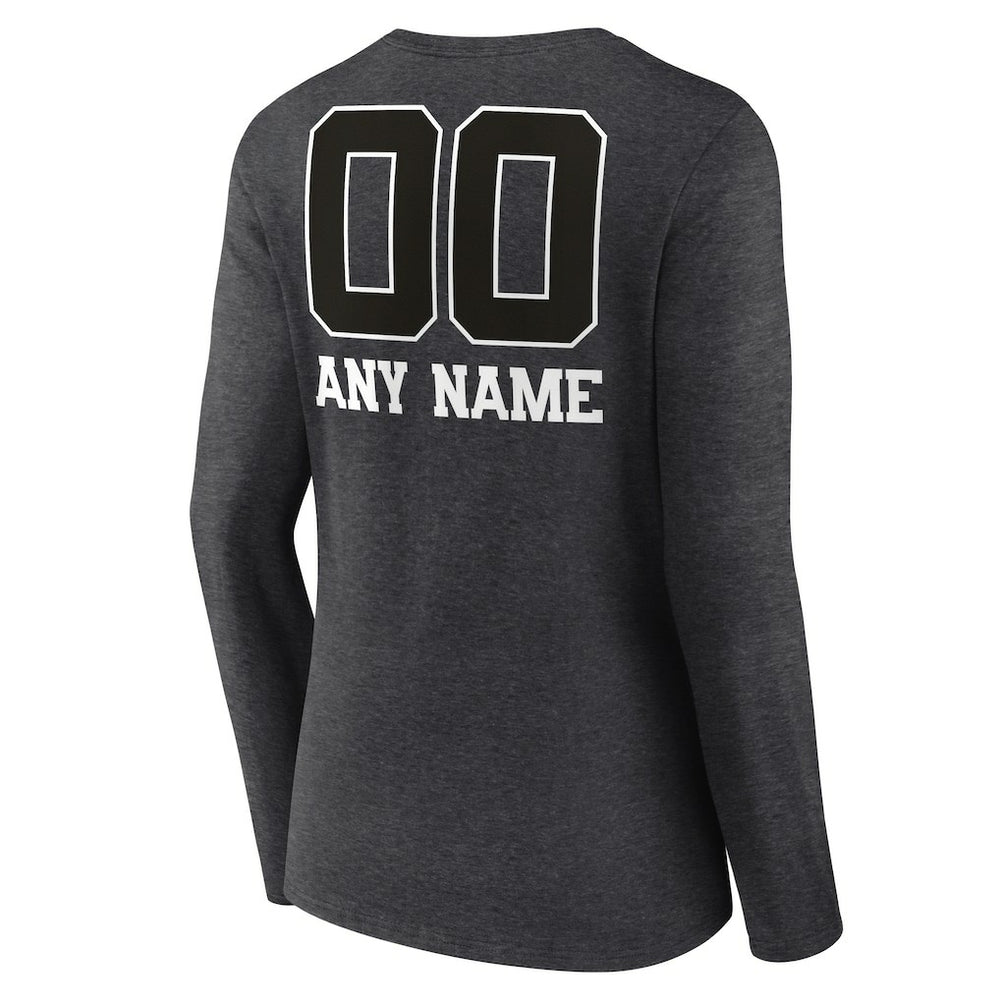 Atlanta Falcons Women's Personalized Name & Number Monochrome V-neck T-Shirt | NFL Near me