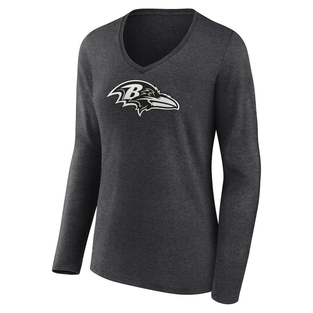 Baltimore Ravens Women's Personalized Name & Number Monochrome V-neck T-Shirt | NFL Hot