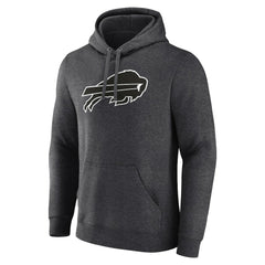 Buffalo Bills Personalized Name & Number Monochrome Pullover Hoodie | NFL Hot