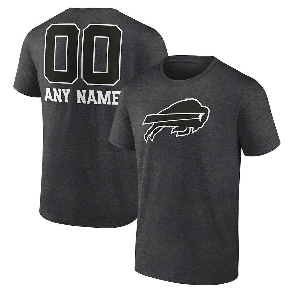 Buffalo Bills Personalized Name & Number Monochrome T-Shirt | NFL New