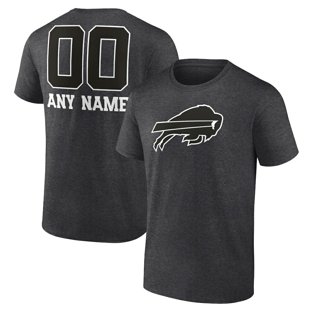 Buffalo Bills Personalized Name & Number Monochrome T-Shirt | NFL New