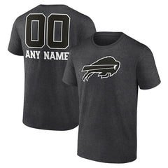 Buffalo Bills Personalized Name & Number Monochrome T-Shirt | NFL New