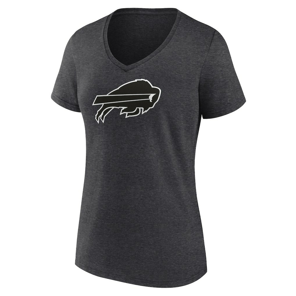 Buffalo Bills Women's Personalized Name & Number Monochrome V-Neck Long Sleeve T-Shirt | NFL Hot