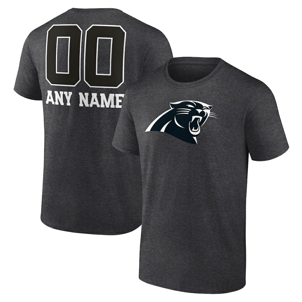 Carolina Panthers Personalized Name & Number Monochrome T-Shirt | NFL Discount