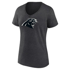 Carolina Panthers Women's Personalized Name & Number Monochrome V-Neck Long Sleeve T-Shirt | NFL New