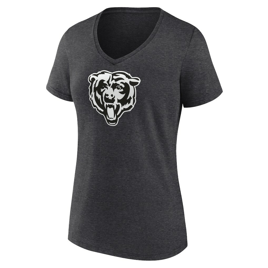 Chicago Bears Women's Personalized Name & Number Monochrome V-Neck Long Sleeve T-Shirt | NFL Hot