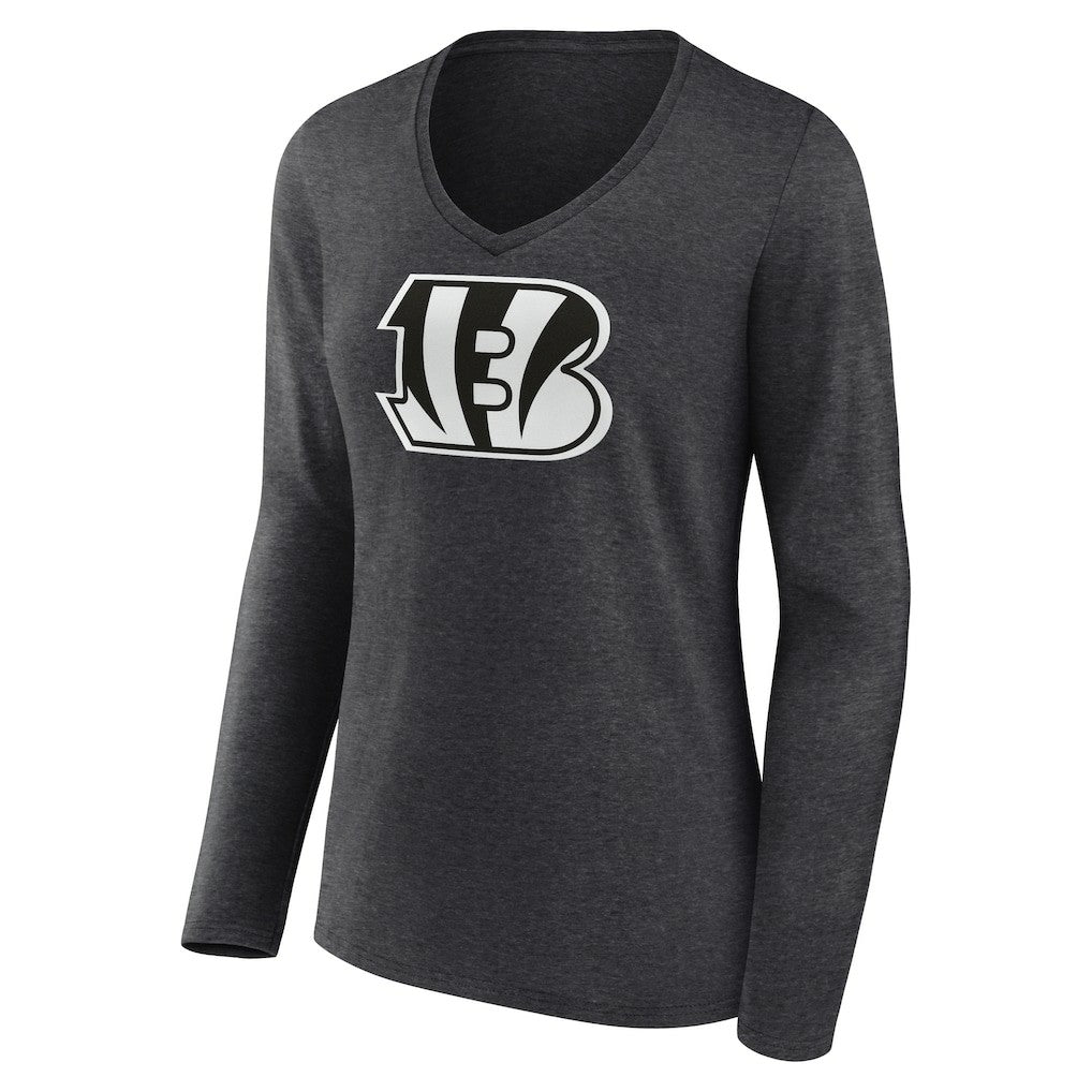 Cincinnati Bengals Women's Personalized Name & Number Monochrome V-neck T-Shirt | NFL On sale