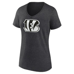 Cincinnati Bengals Women's Personalized Name & Number Monochrome V-Neck Long Sleeve T-Shirt | NFL On sale
