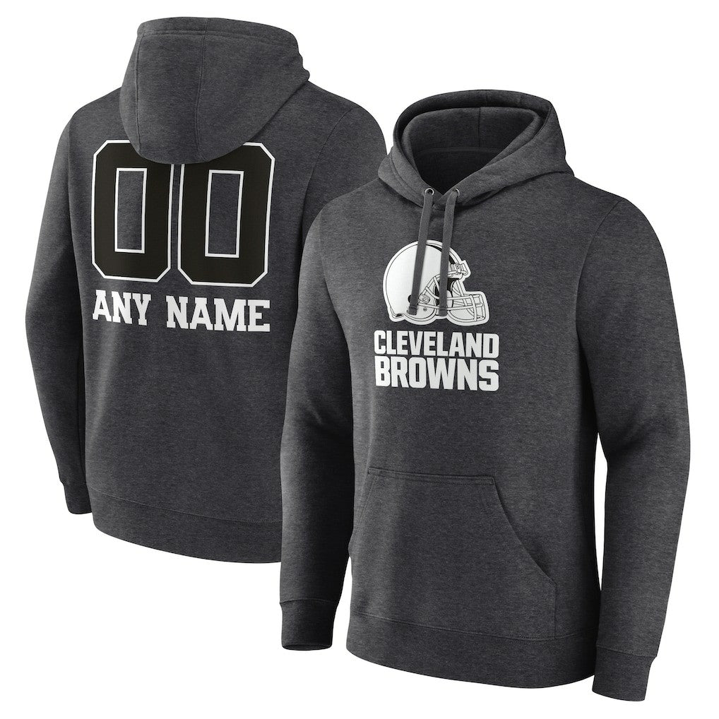 Cleveland Browns Personalized Name & Number Monochrome Pullover Hoodie | NFL New