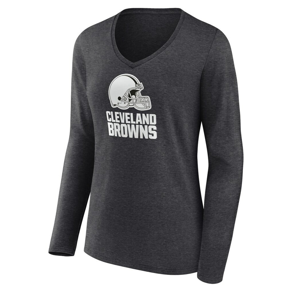 Cleveland Browns Women's Personalized Name & Number Monochrome V-neck T-Shirt | NFL Outlet