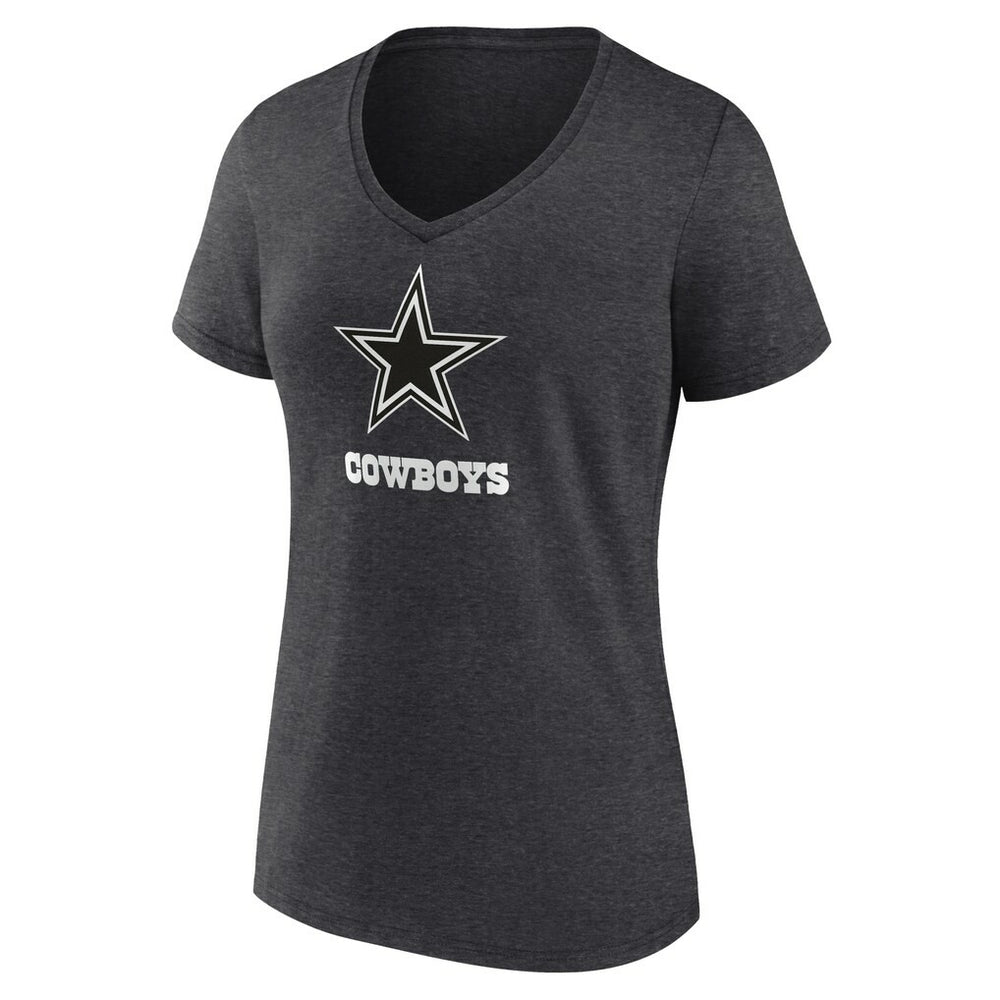 Dallas Cowboys Women's Personalized Name & Number Monochrome V-Neck Long Sleeve T-Shirt | NFL New