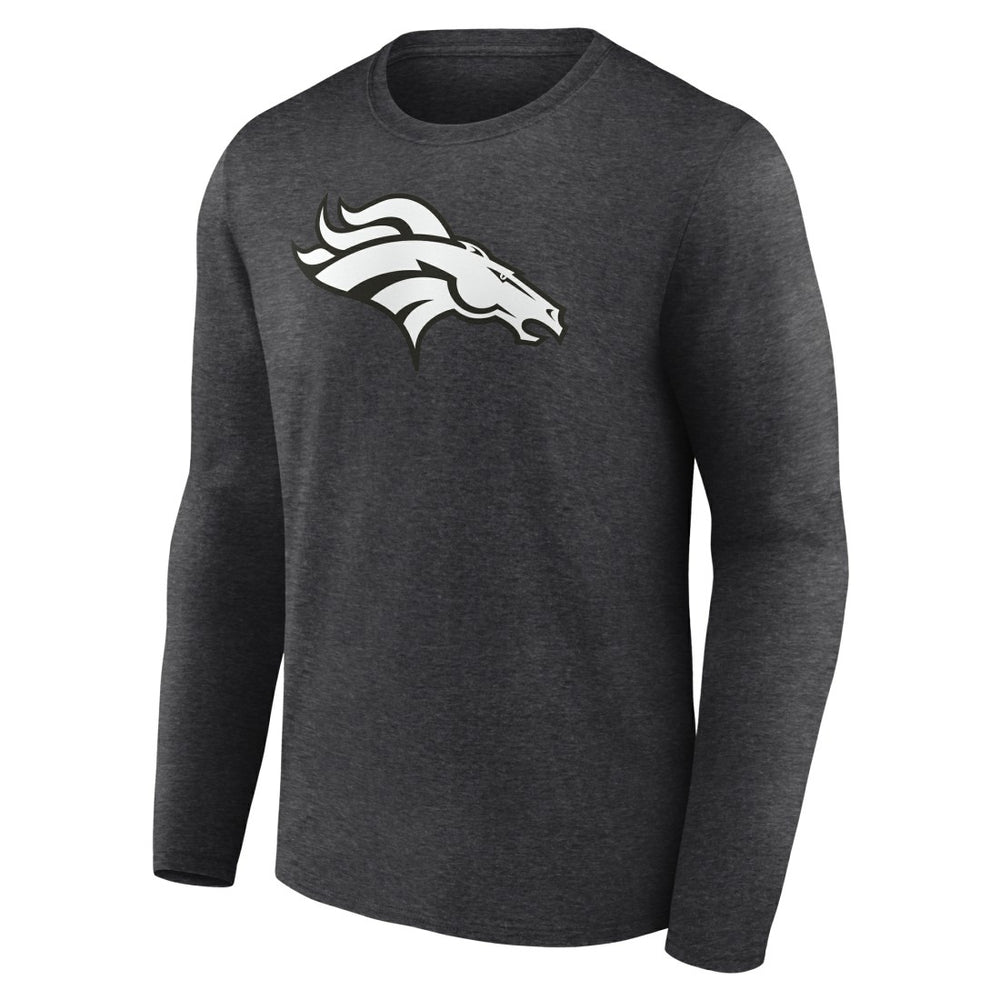 Denver Broncos Personalized Name & Number Monochrome Long Sleeve T-Shirt | NFL Discount