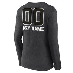Denver Broncos Women's Personalized Name & Number Monochrome V-neck T-Shirt | NFL US